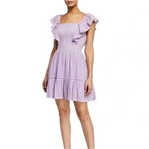 Alice + Olivia Lilac Eyelet Dress new 6